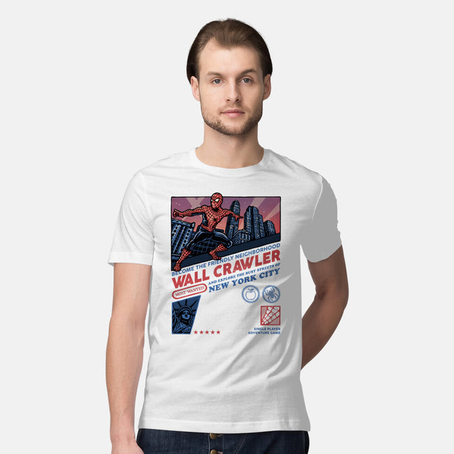 Friendly Neighborhood Wall Crawler-Mens-Premium-Tee-glitchygorilla