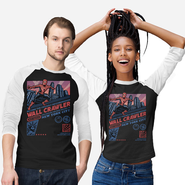Friendly Neighborhood Wall Crawler-Unisex-Baseball-Tee-glitchygorilla