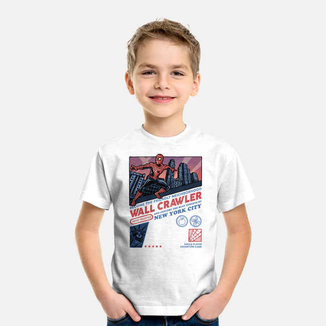 Friendly Neighborhood Wall Crawler-Youth-Basic-Tee-glitchygorilla
