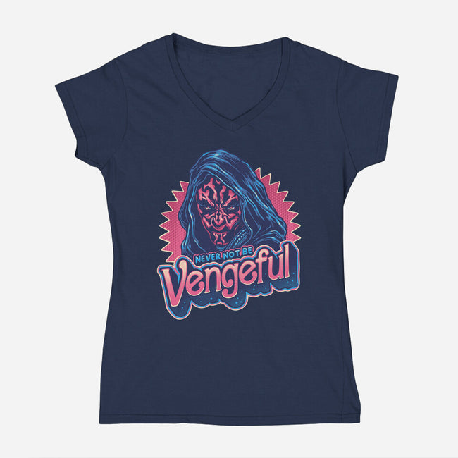 Never Not Be Vengeful-Womens-V-Neck-Tee-glitchygorilla