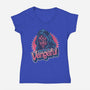 Never Not Be Vengeful-Womens-V-Neck-Tee-glitchygorilla