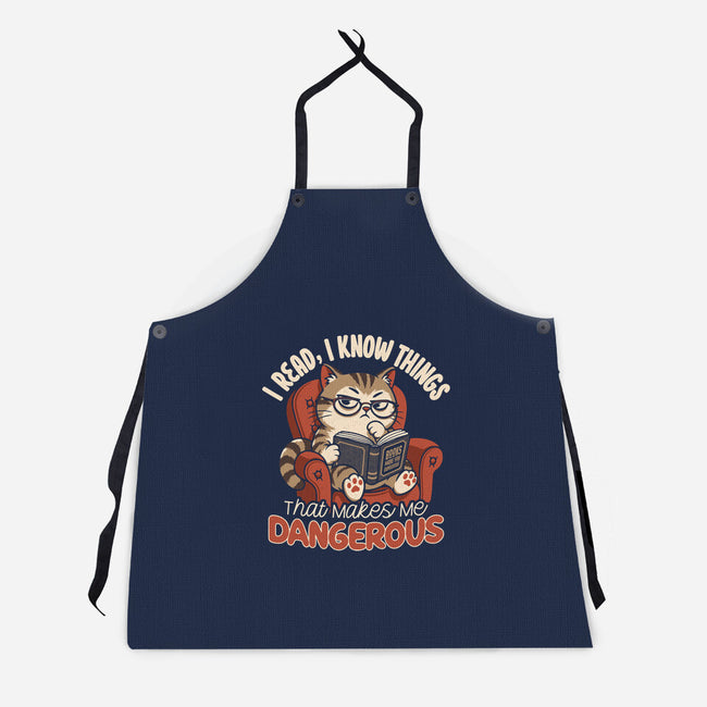 Books Make You Dangerous-Unisex-Kitchen-Apron-Popnotic