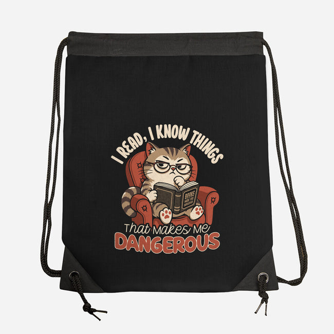 Books Make You Dangerous-None-Drawstring-Bag-Popnotic