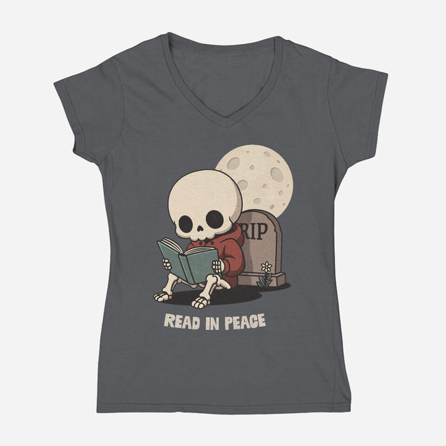 RIP Read In Peace-Womens-V-Neck-Tee-Popnotic