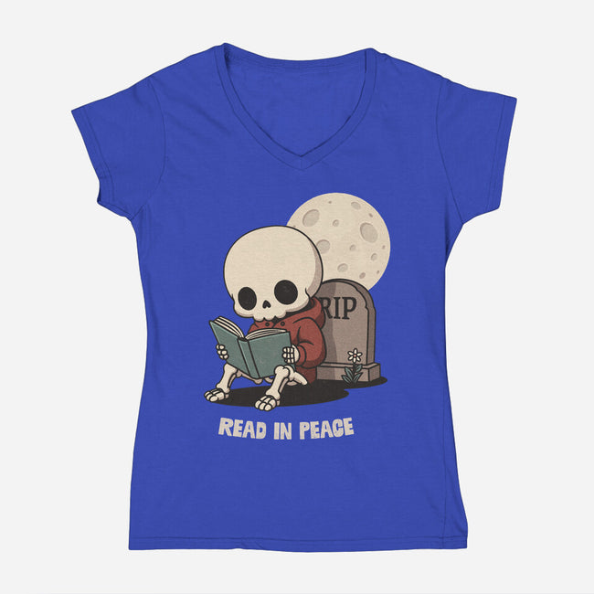 RIP Read In Peace-Womens-V-Neck-Tee-Popnotic