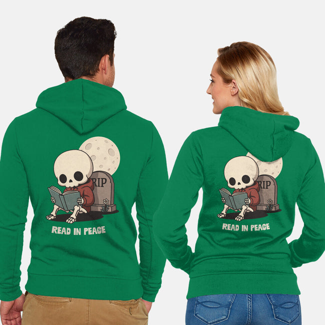 RIP Read In Peace-Unisex-Zip-Up-Sweatshirt-Popnotic