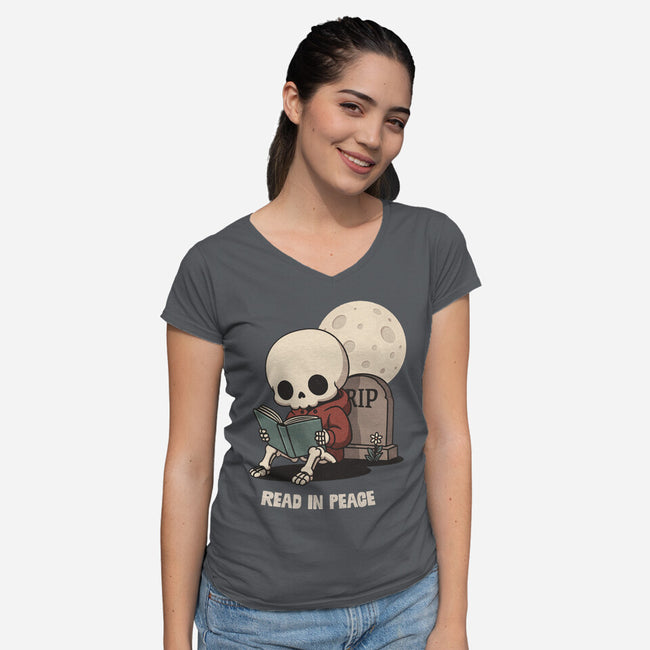 RIP Read In Peace-Womens-V-Neck-Tee-Popnotic