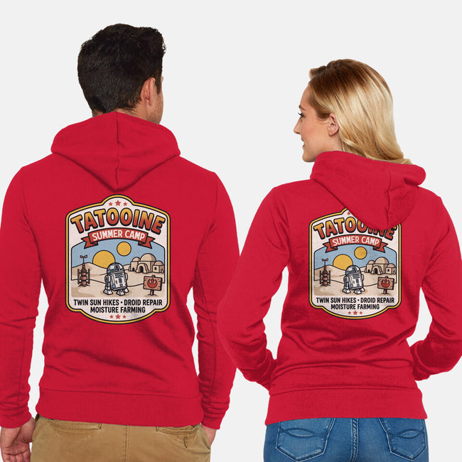 Tatooine Summer Camp-Unisex-Zip-Up-Sweatshirt-Popnotic