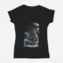 The Empire Silhouette-Womens-V-Neck-Tee-zascanauta