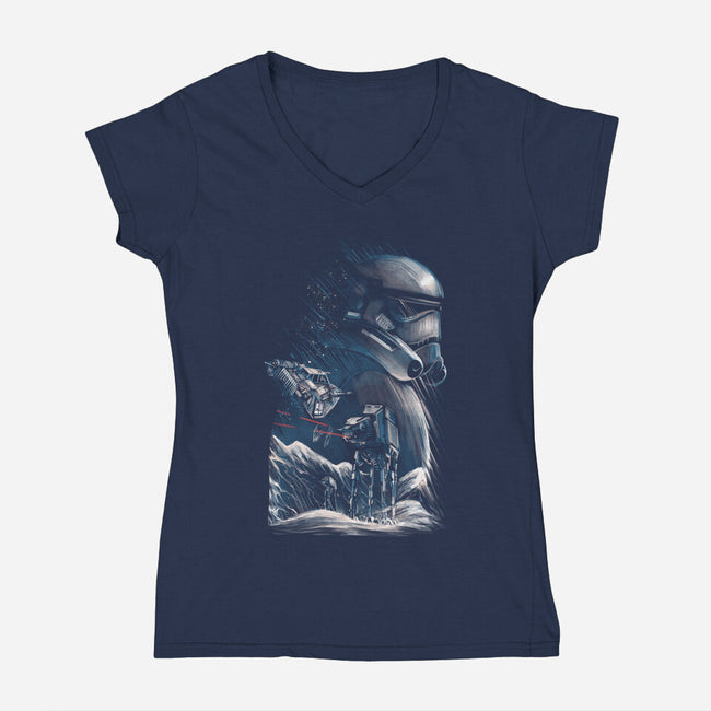 The Empire Silhouette-Womens-V-Neck-Tee-zascanauta