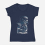 The Empire Silhouette-Womens-V-Neck-Tee-zascanauta