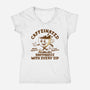 Caffeinated-Womens-V-Neck-Tee-XYZ Studio