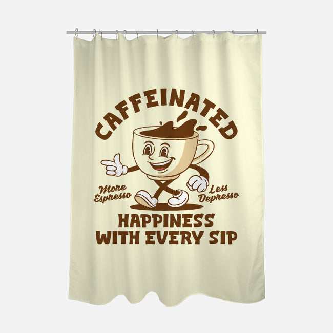 Caffeinated-None-Polyester-Shower Curtain-XYZ Studio