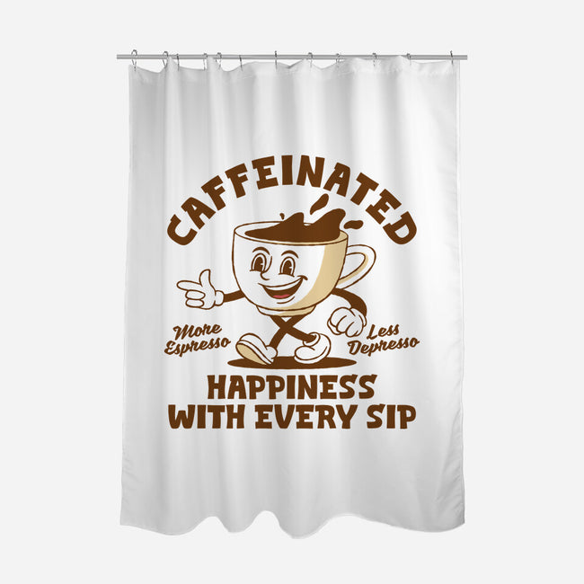 Caffeinated-None-Polyester-Shower Curtain-XYZ Studio