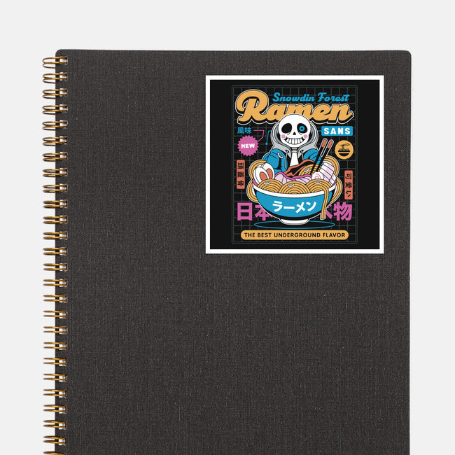 Snowdin Forest Ramen Aesthetic-None-Glossy-Sticker-LAGELANTEE