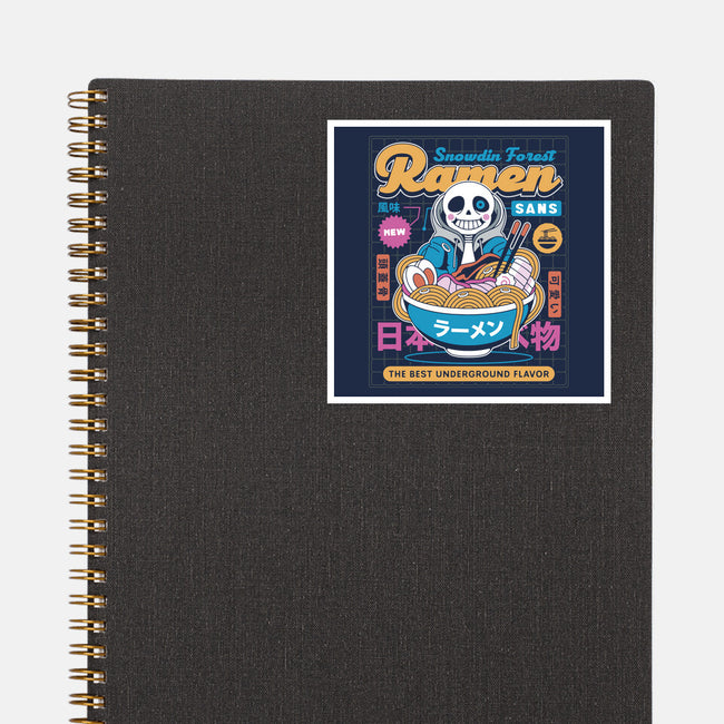 Snowdin Forest Ramen Aesthetic-None-Glossy-Sticker-LAGELANTEE