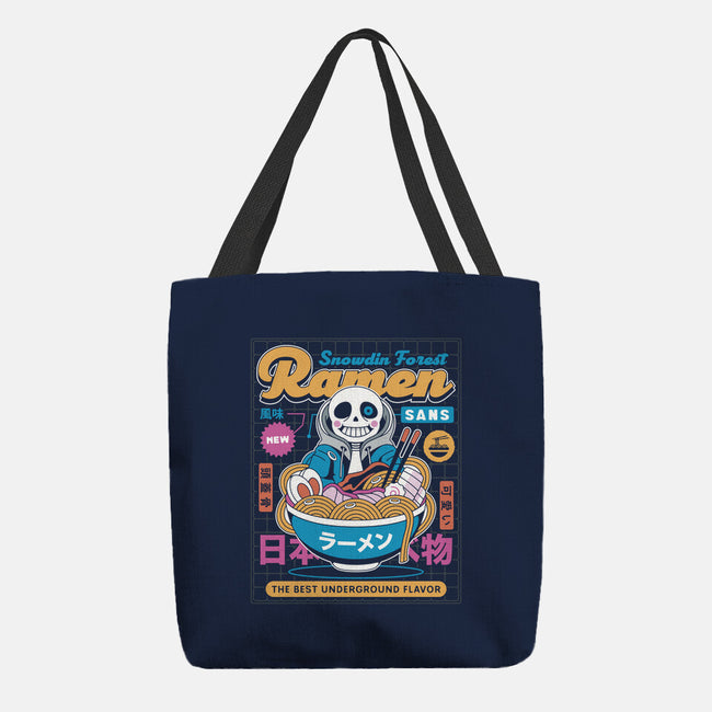 Snowdin Forest Ramen Aesthetic-None-Basic Tote-Bag-LAGELANTEE