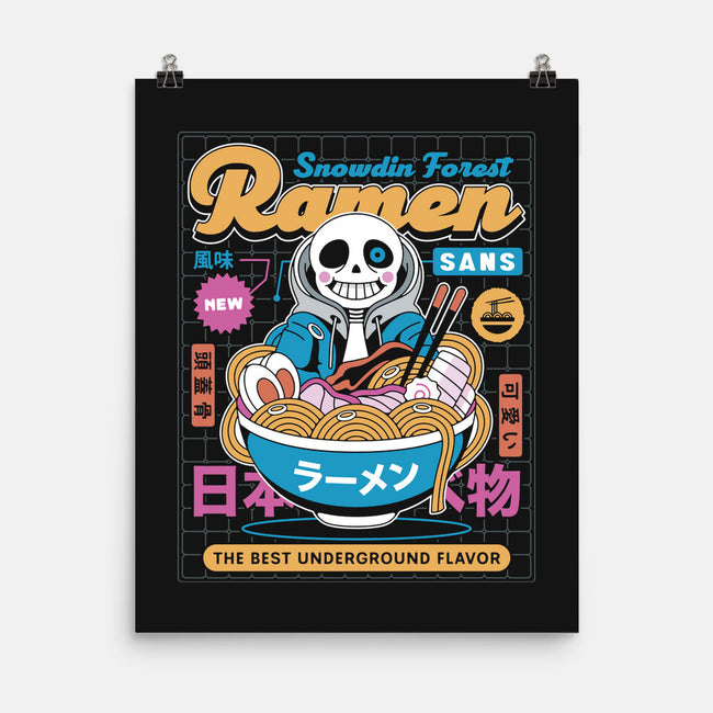 Snowdin Forest Ramen Aesthetic-None-Matte-Poster-LAGELANTEE