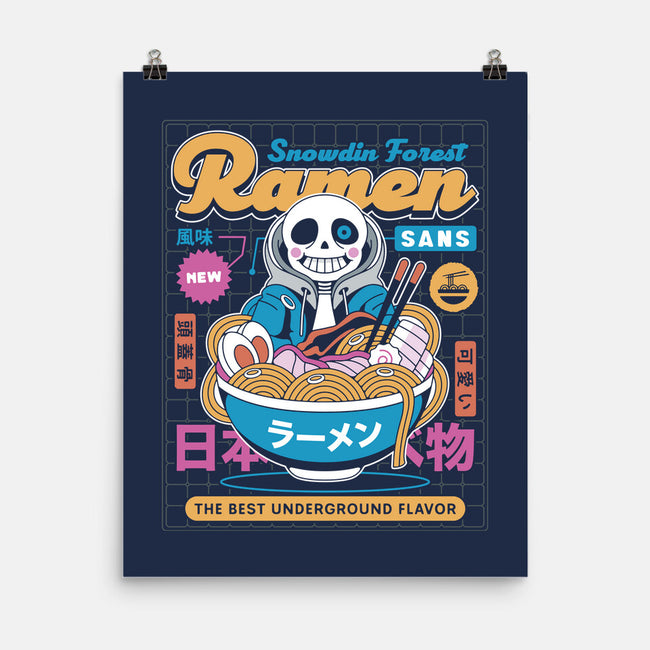 Snowdin Forest Ramen Aesthetic-None-Matte-Poster-LAGELANTEE
