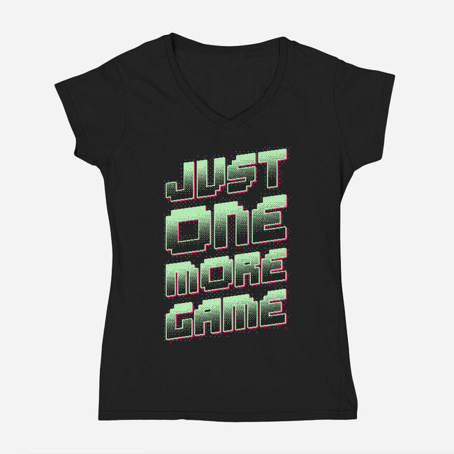 Just One More Game-Womens-V-Neck-Tee-XYZ Studio