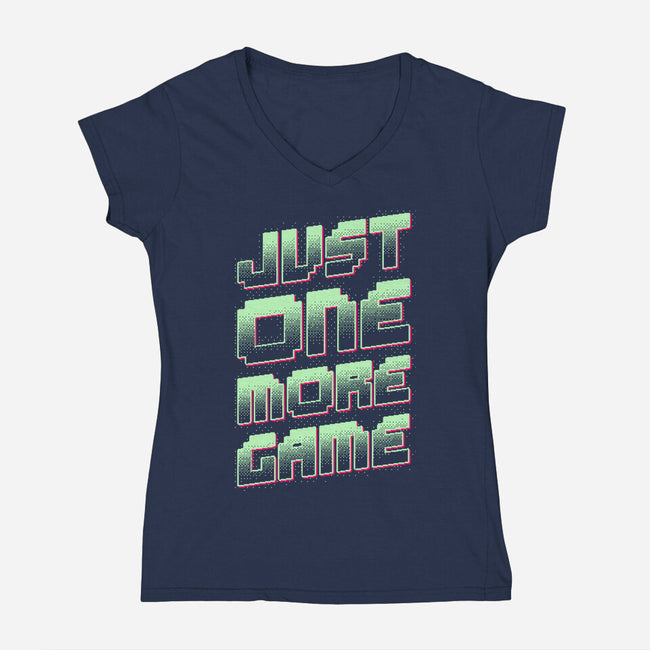 Just One More Game-Womens-V-Neck-Tee-XYZ Studio