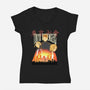 Tokyo Revengers-Womens-V-Neck-Tee-Afire