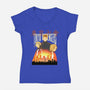 Tokyo Revengers-Womens-V-Neck-Tee-Afire