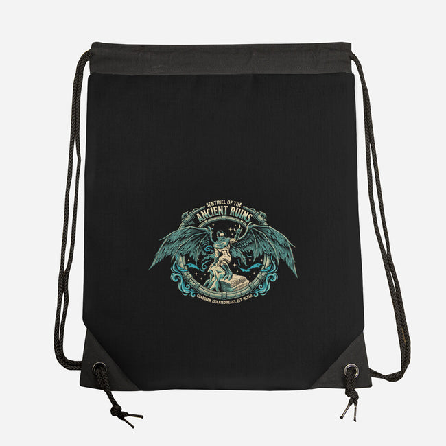 Sentinel Of The Ancient Ruins-None-Drawstring-Bag-Diego Gurgell