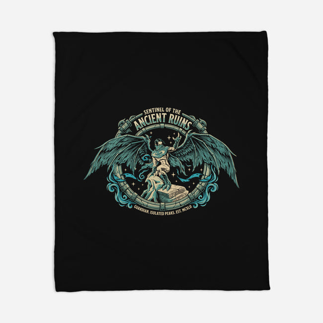 Sentinel Of The Ancient Ruins-None-Fleece-Blanket-Diego Gurgell