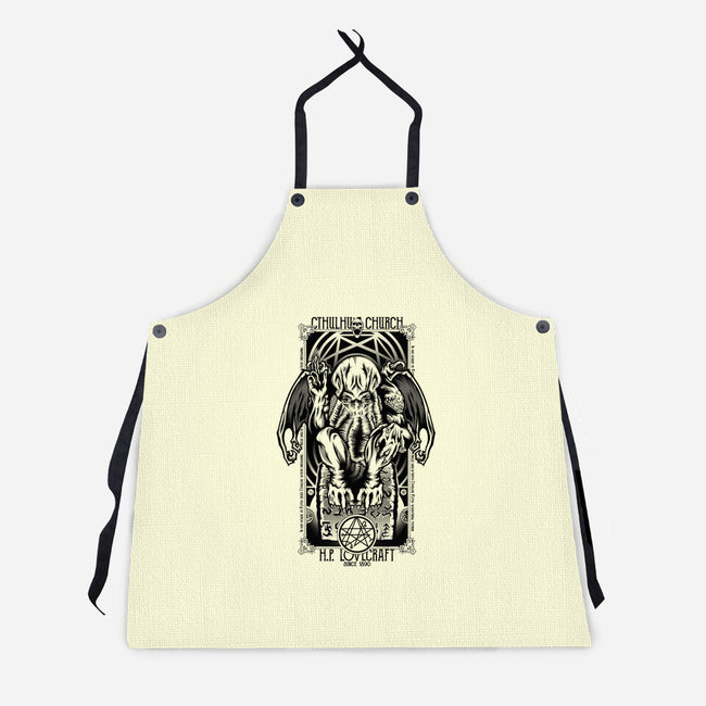 In His House Cthulhu Waits Dreaming-Unisex-Kitchen-Apron-Fearcheck