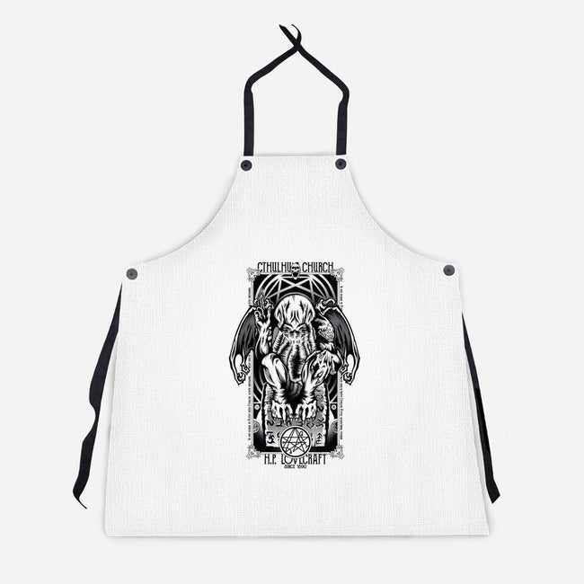 In His House Cthulhu Waits Dreaming-Unisex-Kitchen-Apron-Fearcheck