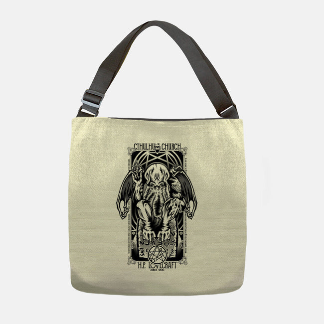In His House Cthulhu Waits Dreaming-None-Adjustable Tote-Bag-Fearcheck