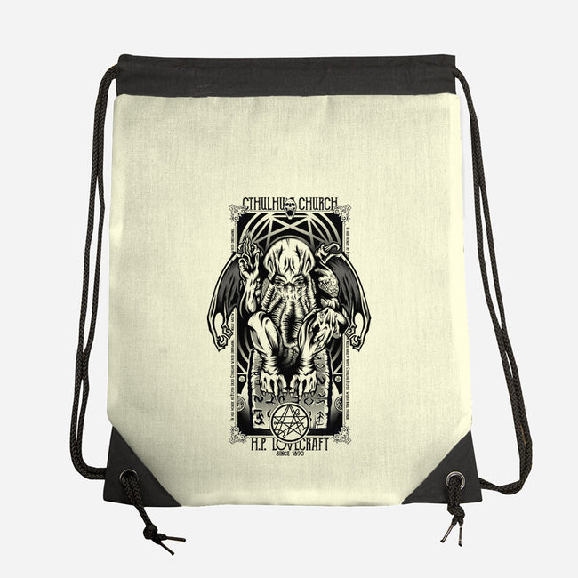 In His House Cthulhu Waits Dreaming-None-Drawstring-Bag-Fearcheck