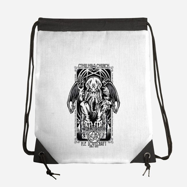 In His House Cthulhu Waits Dreaming-None-Drawstring-Bag-Fearcheck
