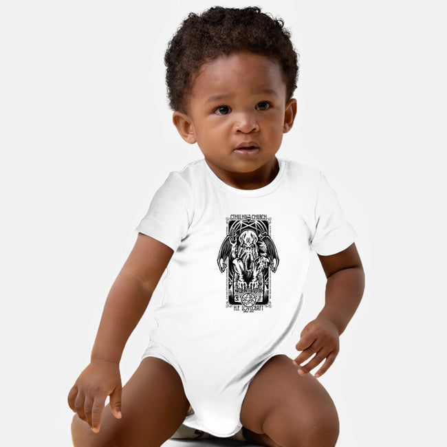 In His House Cthulhu Waits Dreaming-Baby-Basic-Onesie-Fearcheck