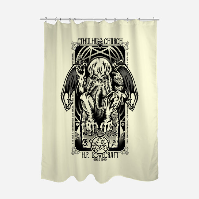 In His House Cthulhu Waits Dreaming-None-Polyester-Shower Curtain-Fearcheck