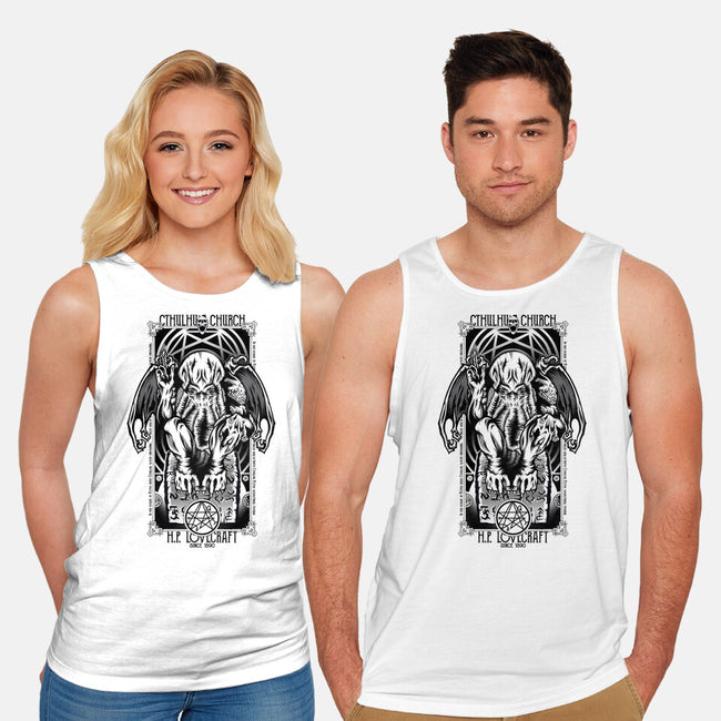 In His House Cthulhu Waits Dreaming-Unisex-Basic-Tank-Fearcheck