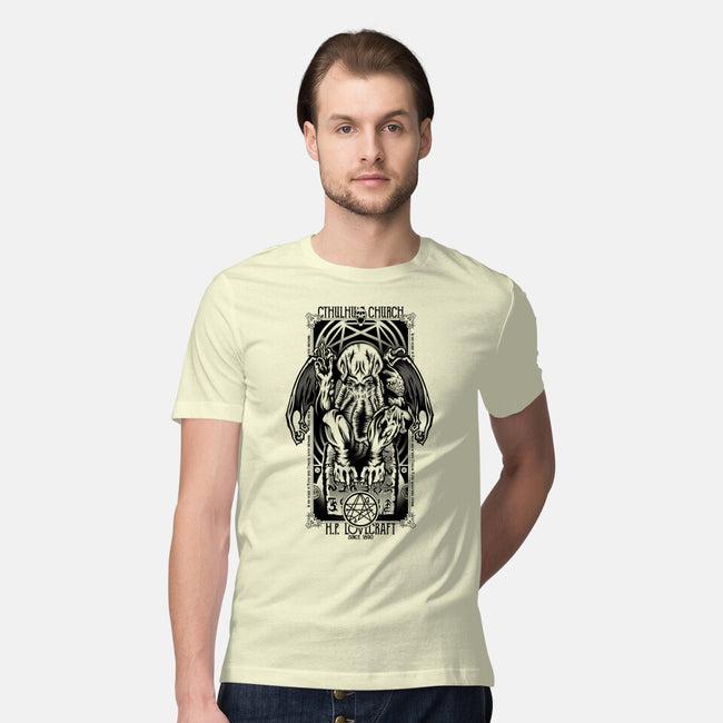 In His House Cthulhu Waits Dreaming-Mens-Premium-Tee-Fearcheck
