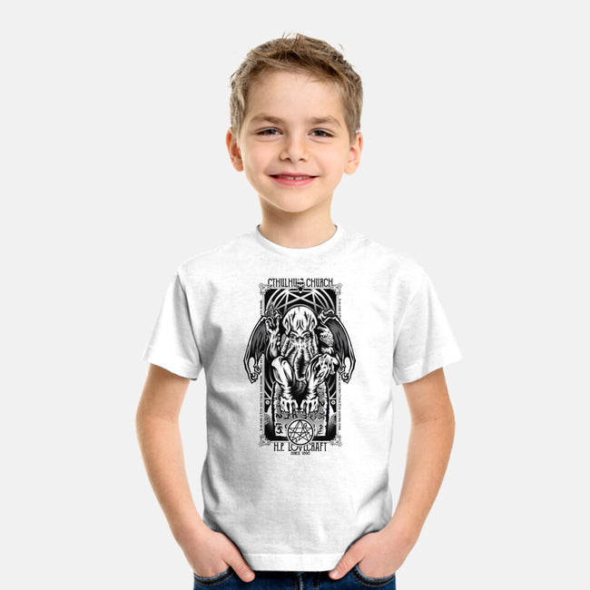 In His House Cthulhu Waits Dreaming-Youth-Basic-Tee-Fearcheck
