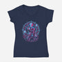 Demons Cry Too-Womens-V-Neck-Tee-Diego Gurgell