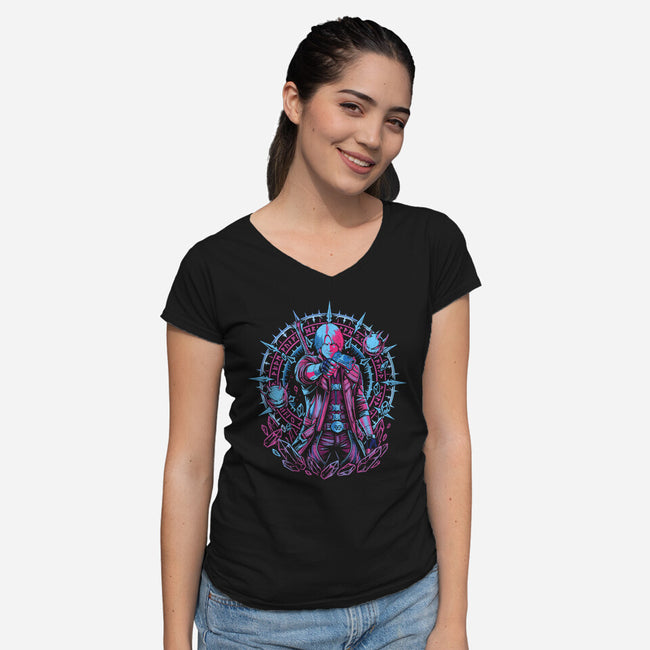 Demons Cry Too-Womens-V-Neck-Tee-Diego Gurgell