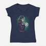 Inside Labyrinth-Womens-V-Neck-Tee-zascanauta
