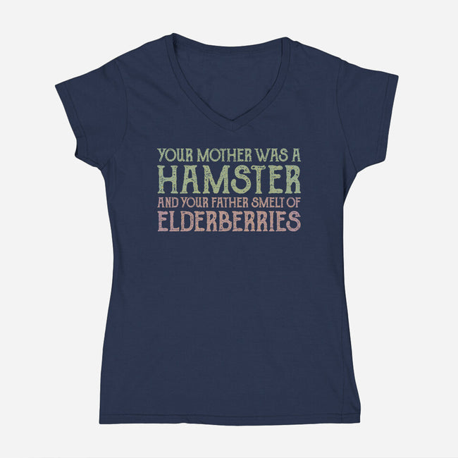 Questionable Heritage-Womens-V-Neck-Tee-kg07