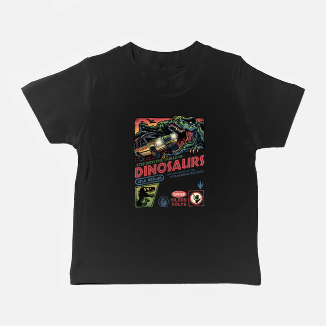 The World Of Dinosaurs-Baby-Basic-Tee-glitchygorilla