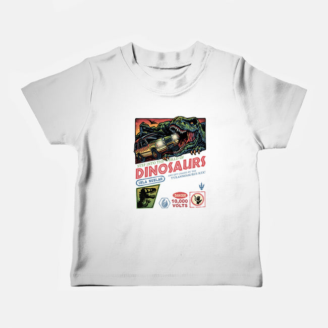 The World Of Dinosaurs-Baby-Basic-Tee-glitchygorilla