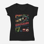 The World Of Dinosaurs-Womens-V-Neck-Tee-glitchygorilla