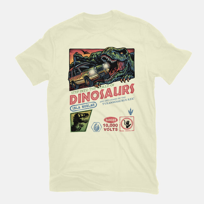 The World Of Dinosaurs-Mens-Premium-Tee-glitchygorilla
