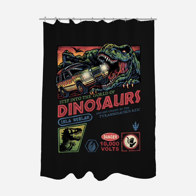 The World Of Dinosaurs-None-Polyester-Shower Curtain-glitchygorilla