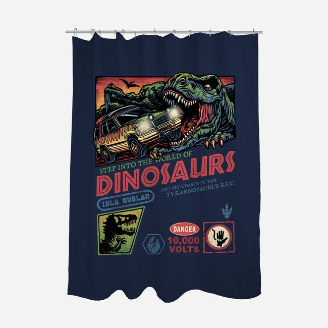 The World Of Dinosaurs-None-Polyester-Shower Curtain-glitchygorilla