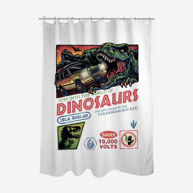 The World Of Dinosaurs-None-Polyester-Shower Curtain-glitchygorilla